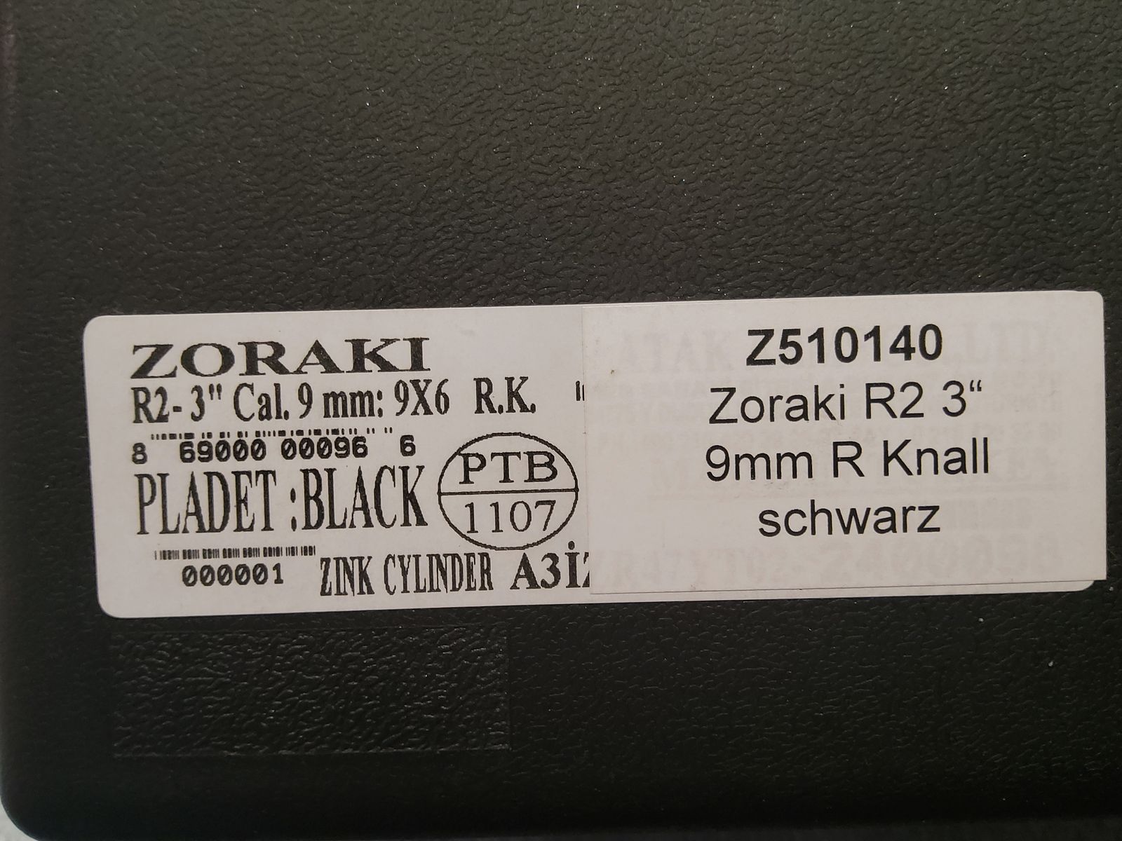 Zoraki R2 3'' Schreckschussrevolver 9 mm R.K. absolut neuwertig incl. Munition 