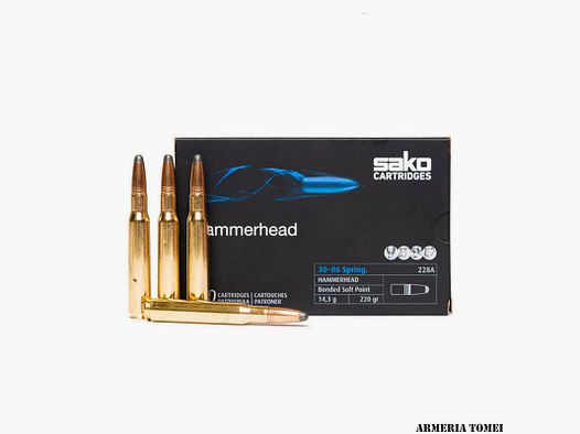 SAKO – 30-06 Spring. HAMMERHEAD Bonded Soft Point 14,3g | 220gr (20pz) -228A