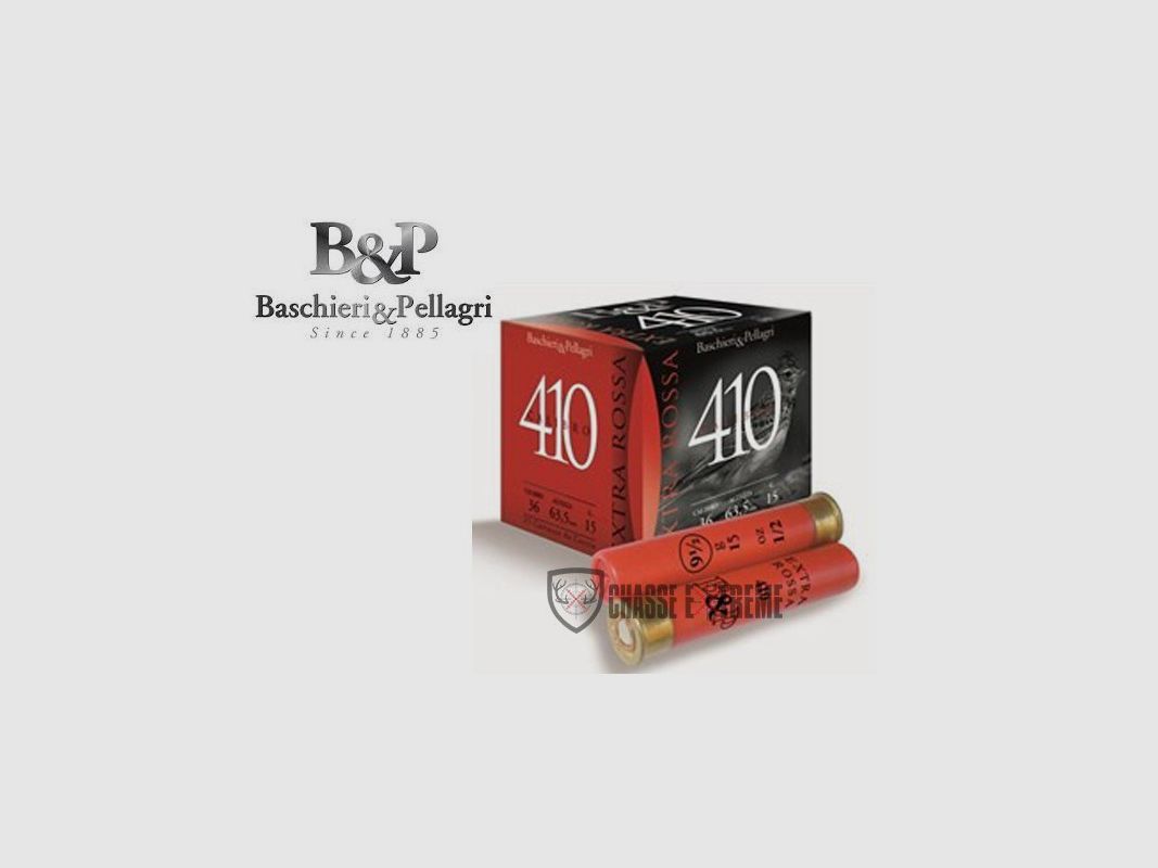 25 Cartouches B&P Extra Rossa 410 15 G Cal 36/63.5