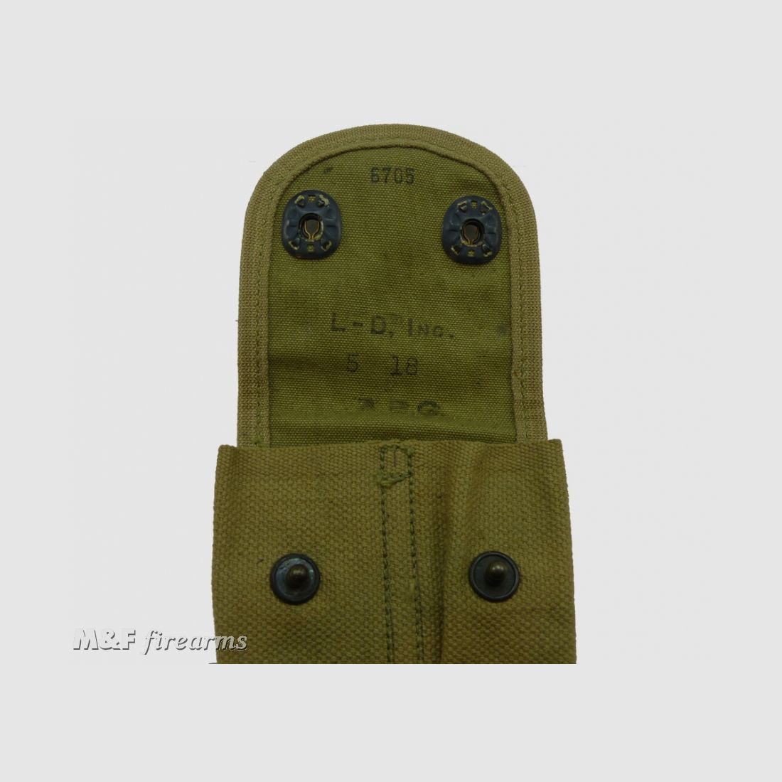 US Magazintasche (Magazine Pocket) M 1917 für 2 Pistolen-Magazine Colt 1911 Hersteller L - D. Inc. 1918 Material Canvas Webbing