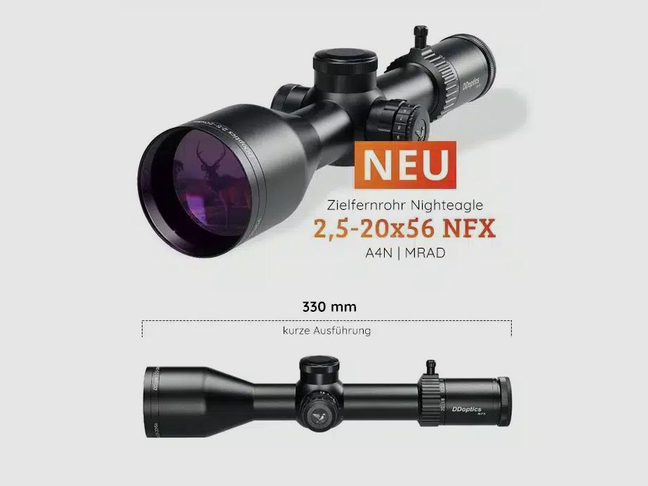 DDoptics | Nighteagle V8 2.5-20×56 NFX Supershort