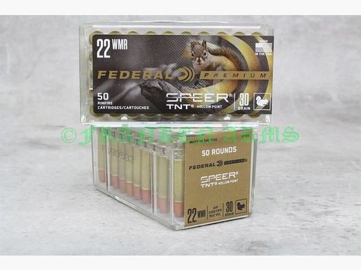 Federal	 Premium .22WinMag. Speer TNT JHP 30gr. 1,9g 50 Stück Staffelpreise