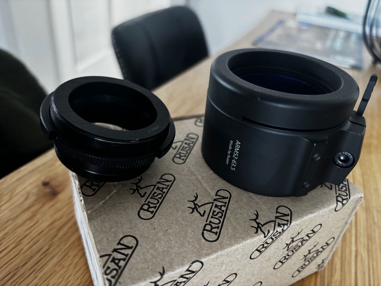 Rusan ARM 52-63.5 Klemmadapter für Vorsatzgeräte + Reduzierring HIKMICRO Thunder