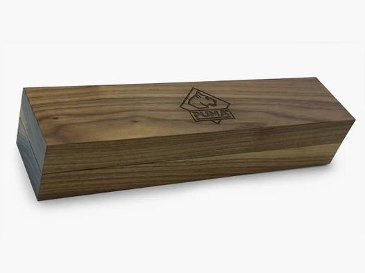 Scatola regalo in legno PUMA con chiusura magnetica, cacciatore bianco