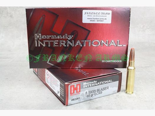 Hornady ECX 8,5x55 Blaser 185gr. 12,0g 20 Stück ECX