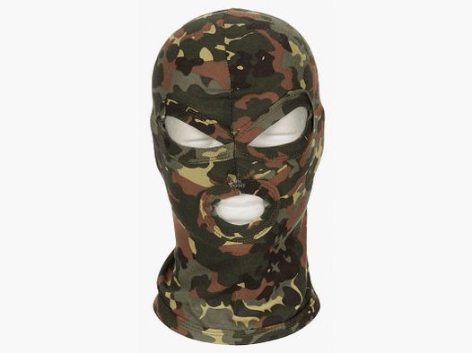 Balaclava, 3-Loch, dnn,flecktarn, 100 % Baumwolle