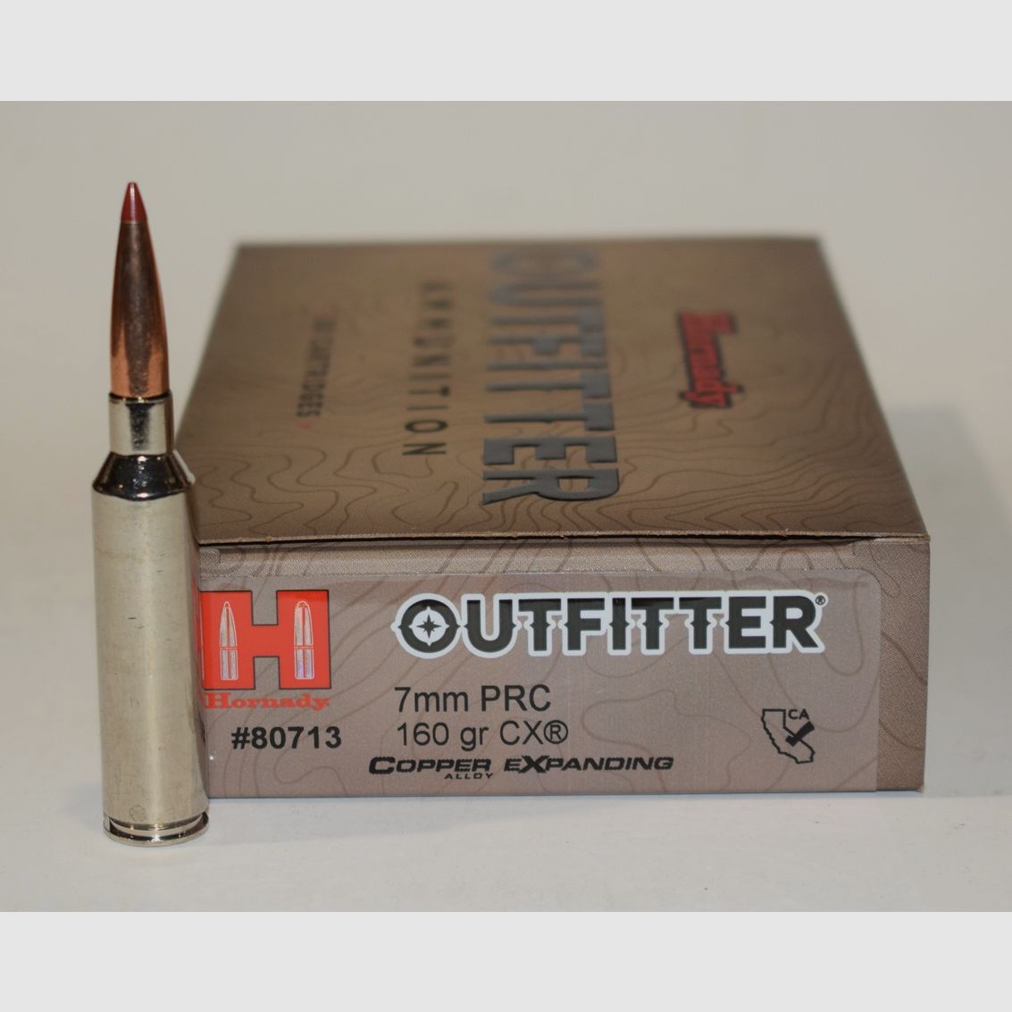 Box mit 20 Patronen Hornady CX Outfitter Kal. 7 PRC 160 grains 80713