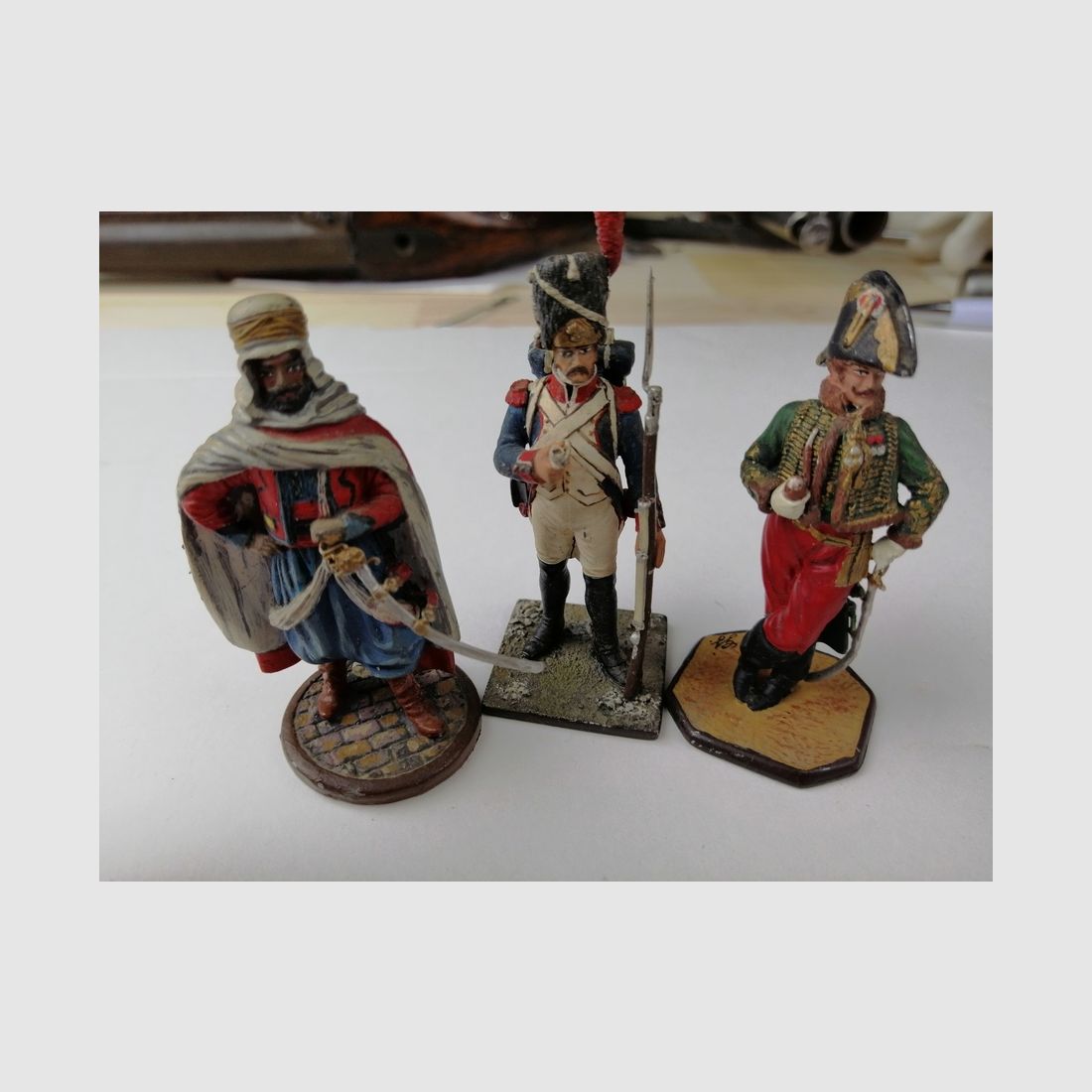Set aus drei Zinnfiguren – Lasalle – Spahi und Grenadier der Garde 1812 – Sehr schöne Qualität – TBE, Bild 7 von 7