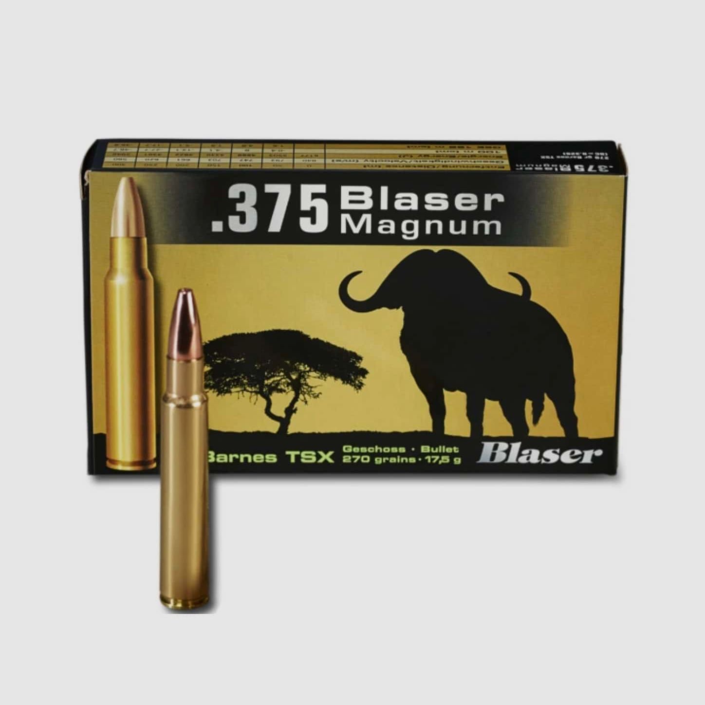 .375 Blaser Mag. Barnes TSX 17.5g / 270grs.