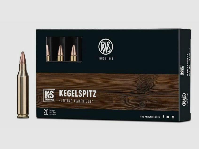 Munizione RWS KS Kegelspitz 243 Win