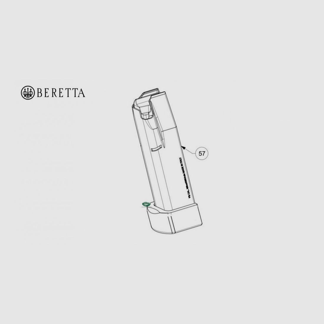 BERETTA Magazin 80X 9 mm kurz 15 Schuss C8J003