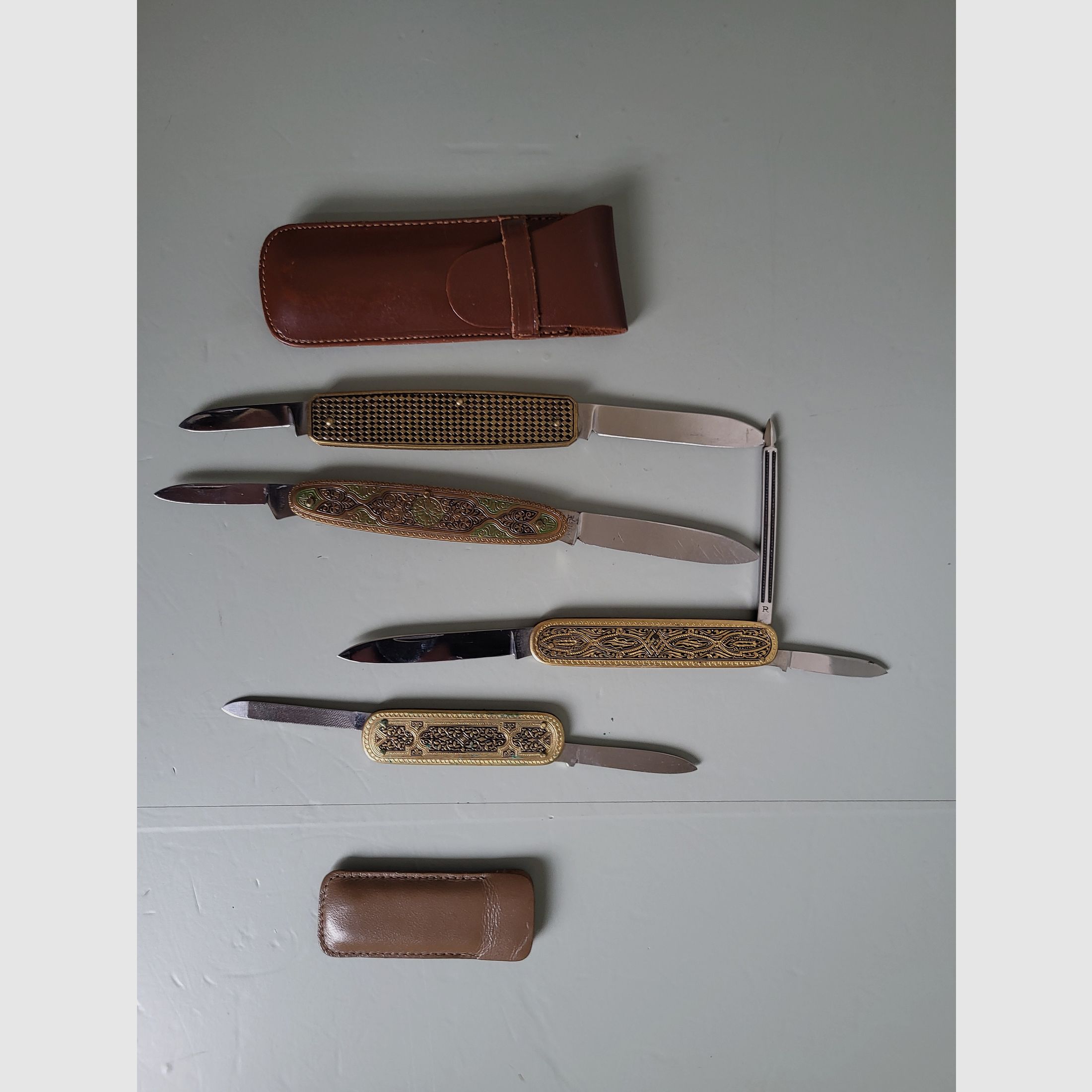 Toledo pocket knife - folding knife brass - Solingen - 1960s