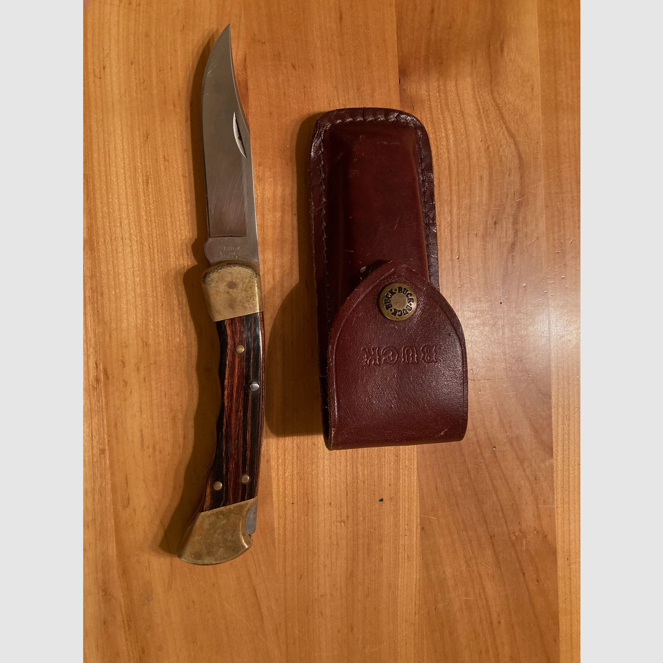 Buck 110 Messer / Taschenmesser mit Lederscheide