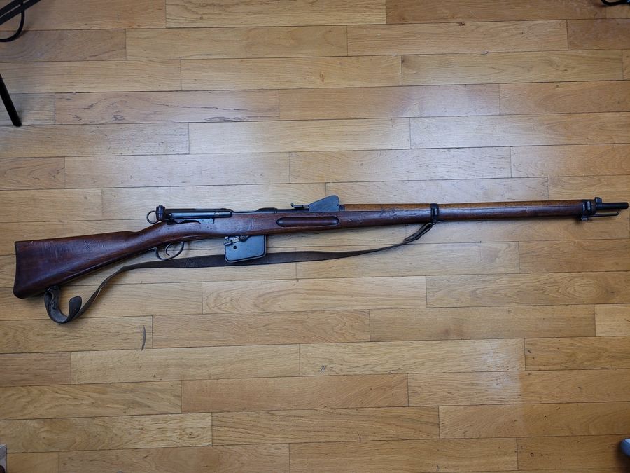 Exzellentes Fusil Rubin-Schmidt mod. 1889 – 7,5×55 – erstes Schweizer Geradezuggewehr – neuer Lauf – einheitliche Seriennummer – einwandfreie Mechanik – 12 Schuss – privatisiert 1925 – exzellenter Zustand, Bild 2 von 30