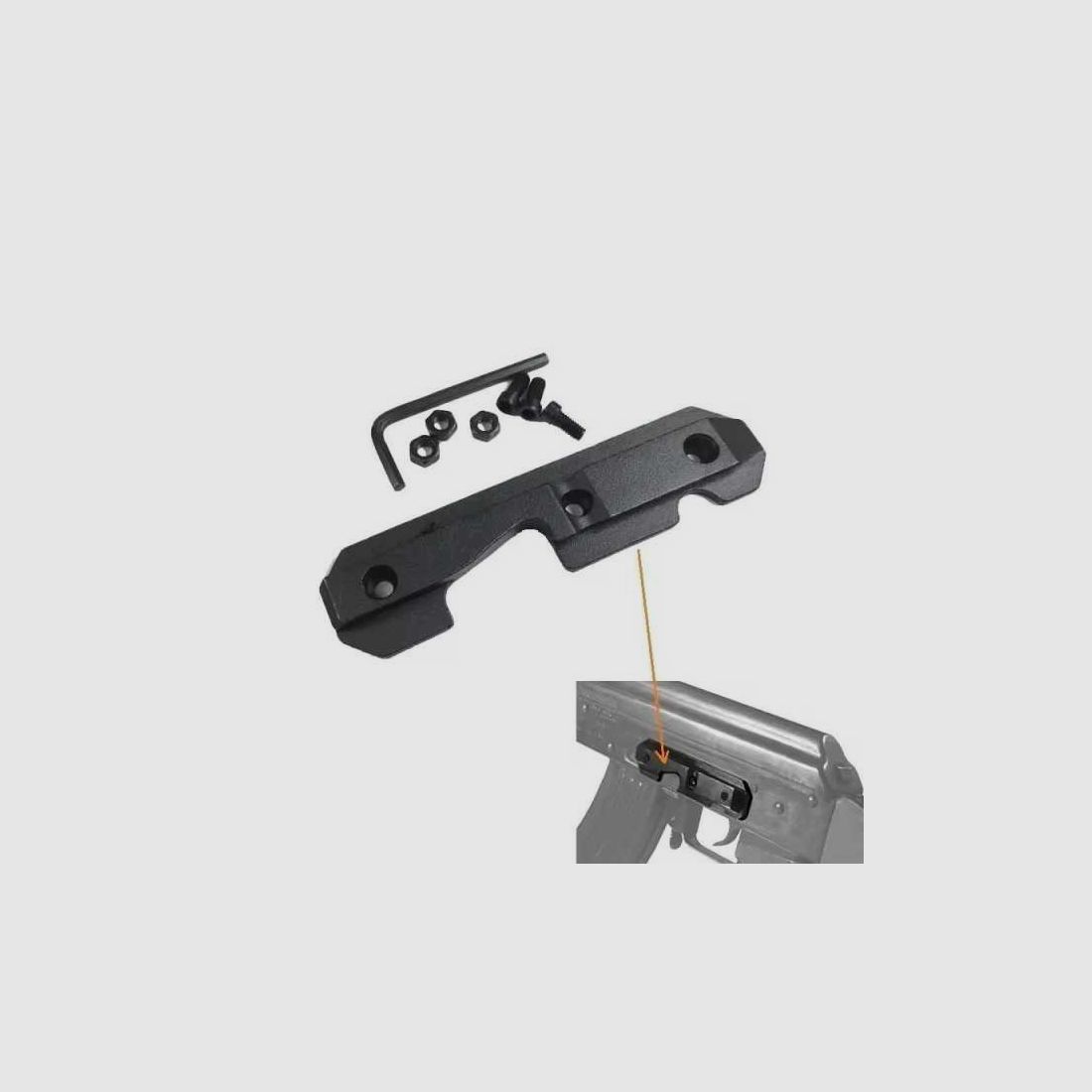 AK-47 / AK-74 / SAIGA Stahl Seitenschiene für Seitenmontage