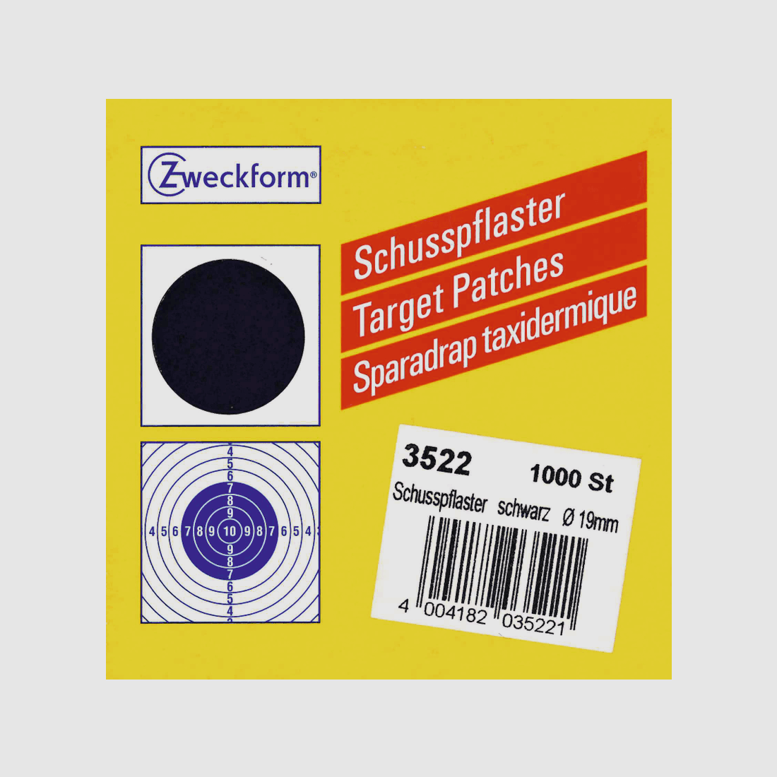 Schietpleister zwart Ø 19 mm