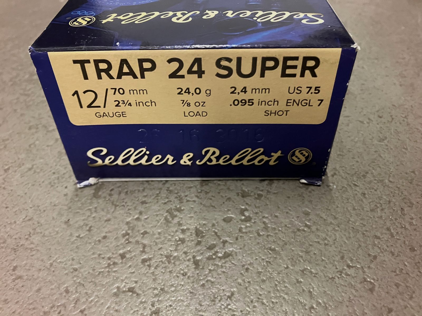 Schrotpatronen Sellier & Bellot 12/70 - vier verpakkingen