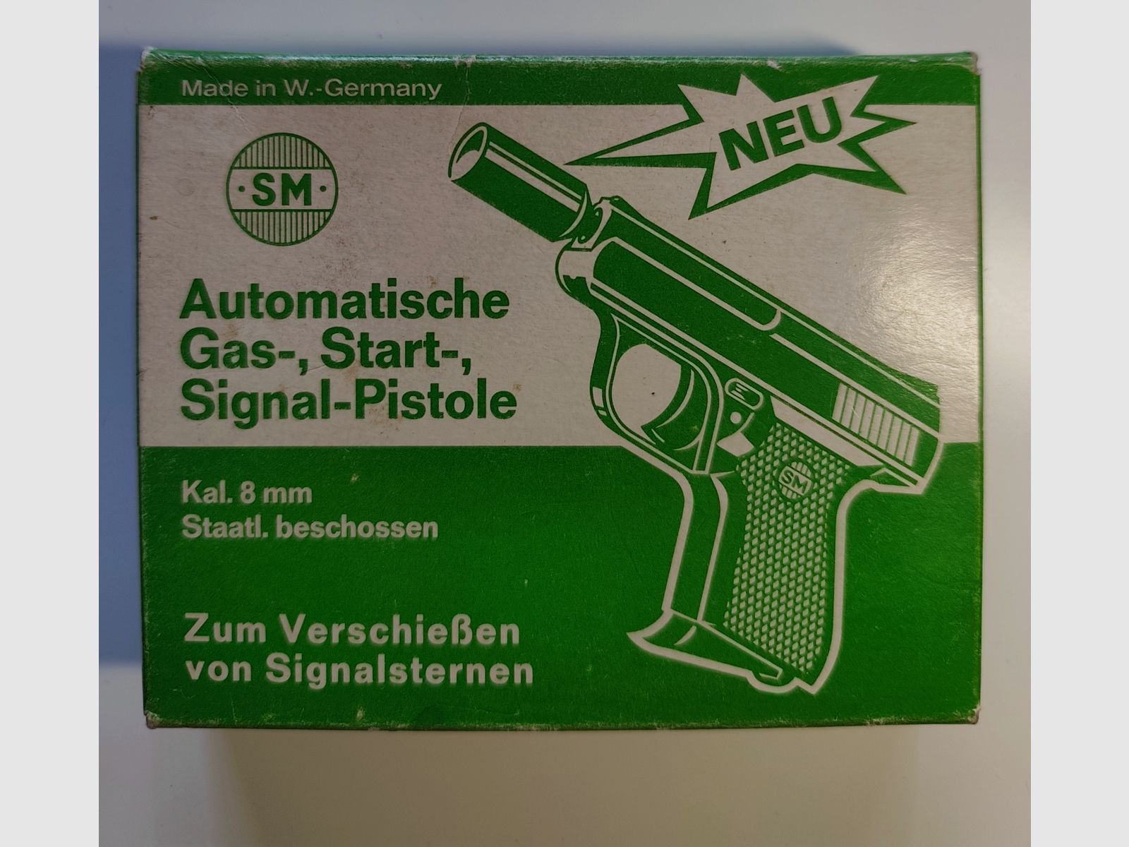 RHÖNER Mod.15 8mm Sammler Set Komplettes Züberhör + 10 Schuss CS Gas + Taschenmesser