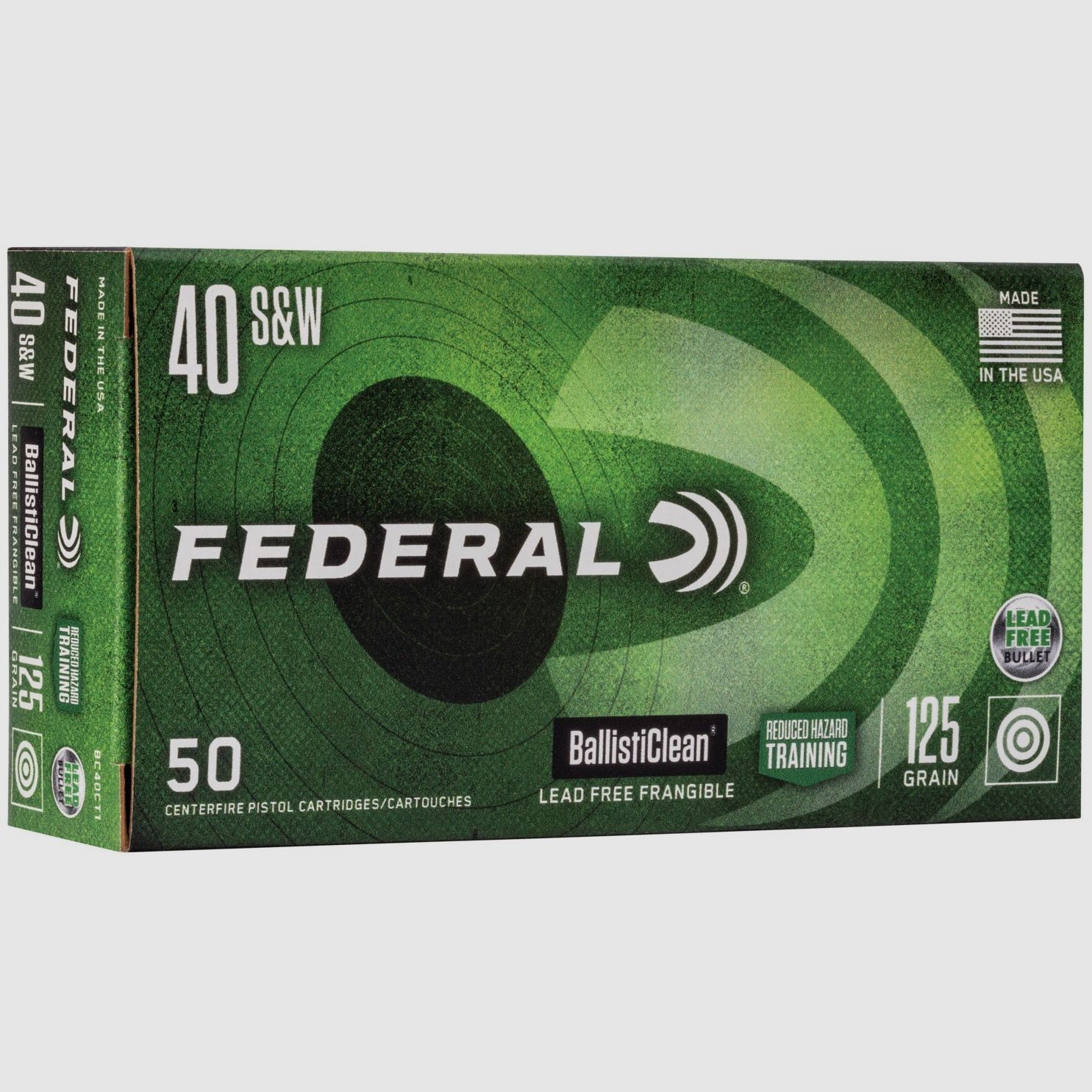 Federal Ballistic Clean .40 S&W 125GR RHT 50 cartridges