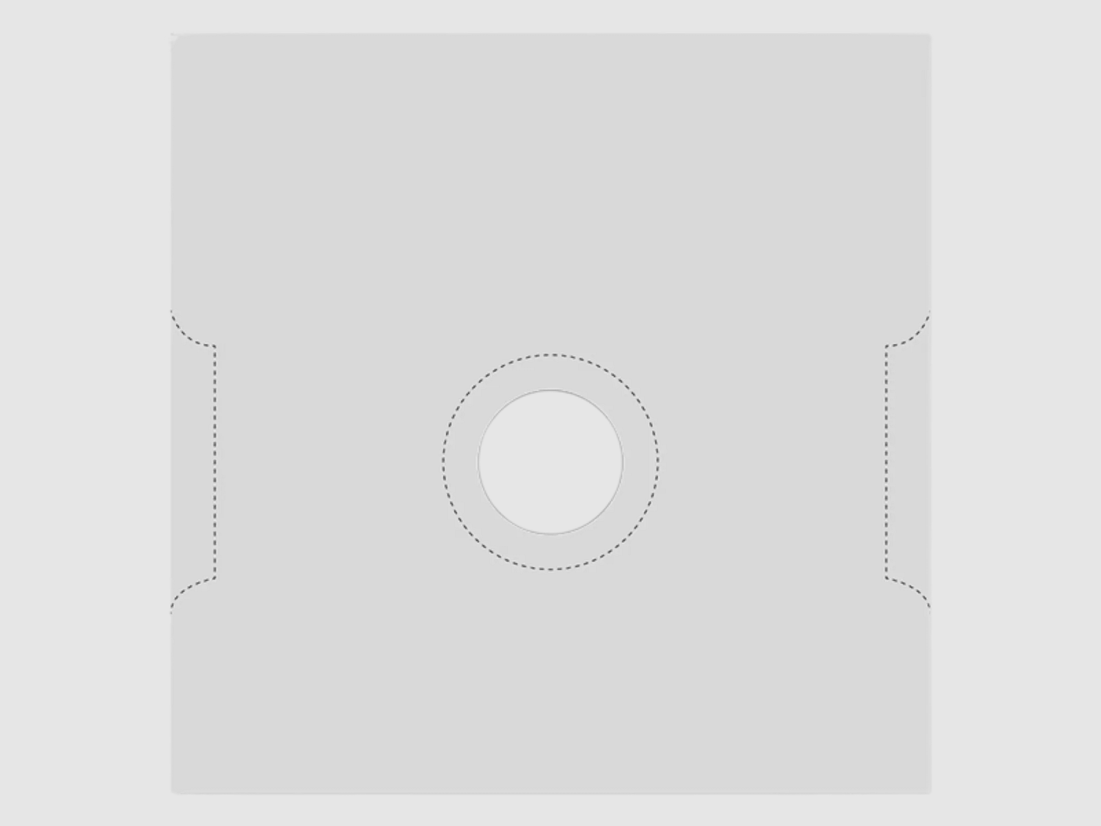 LG target strip cassette, center offset for 5.2 cm target strips, 17x17cm