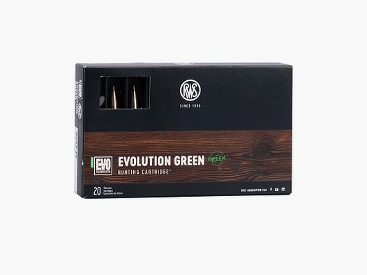 RWS 8x57 JS Evolution green 9,0g/139gr. Cartouches pour fusils sans plomb