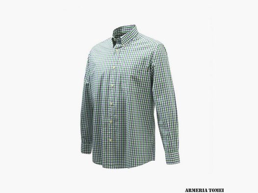 SHIRT – BERETTA – HOUTEN KNOOP GROEN & PAARS RUIT