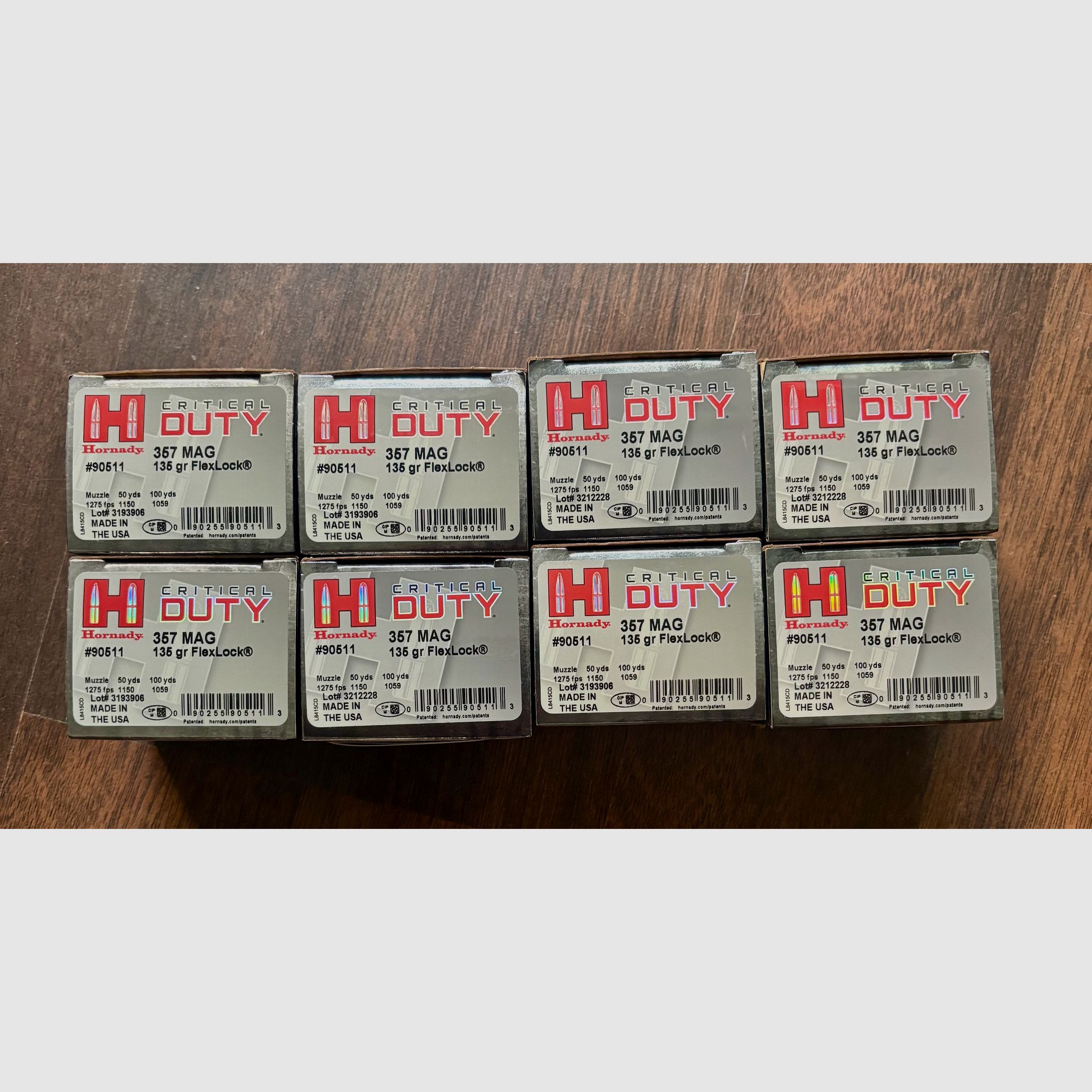 200 Schuss - Hornady .357 Magnum FlexLock 8,7g / 135grs – Hochwertige Defensivmunition