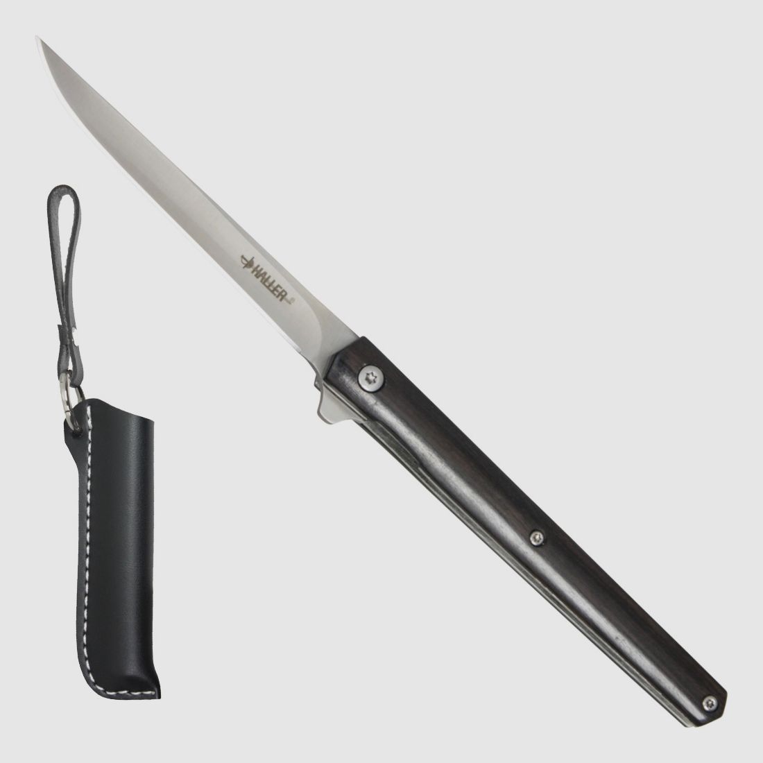 Gentlemen Taschenmesser mit Lederetui schlankes feines Messer