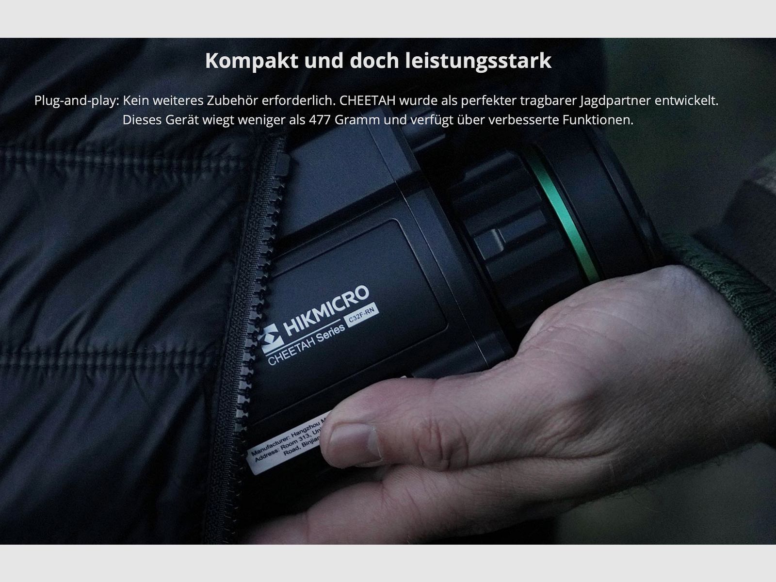 Hikmicro 50-2-075 Clip-On Cheetah C32F 850 nm integrierter IR Strahler