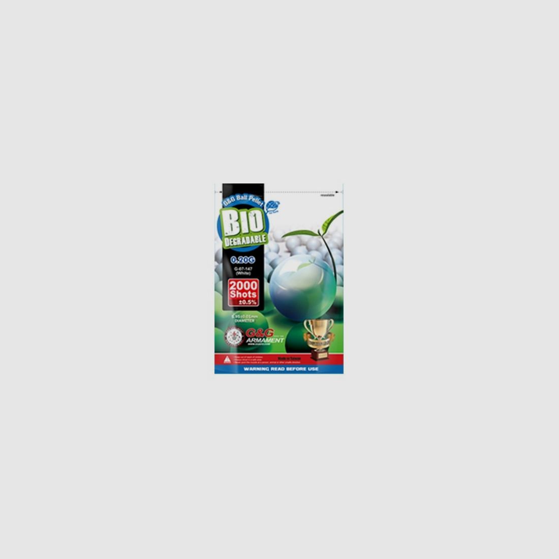 G&G Diabolo G&G Bio Biały 2000 szt. — 0,25, zdjęcie 1 z 3