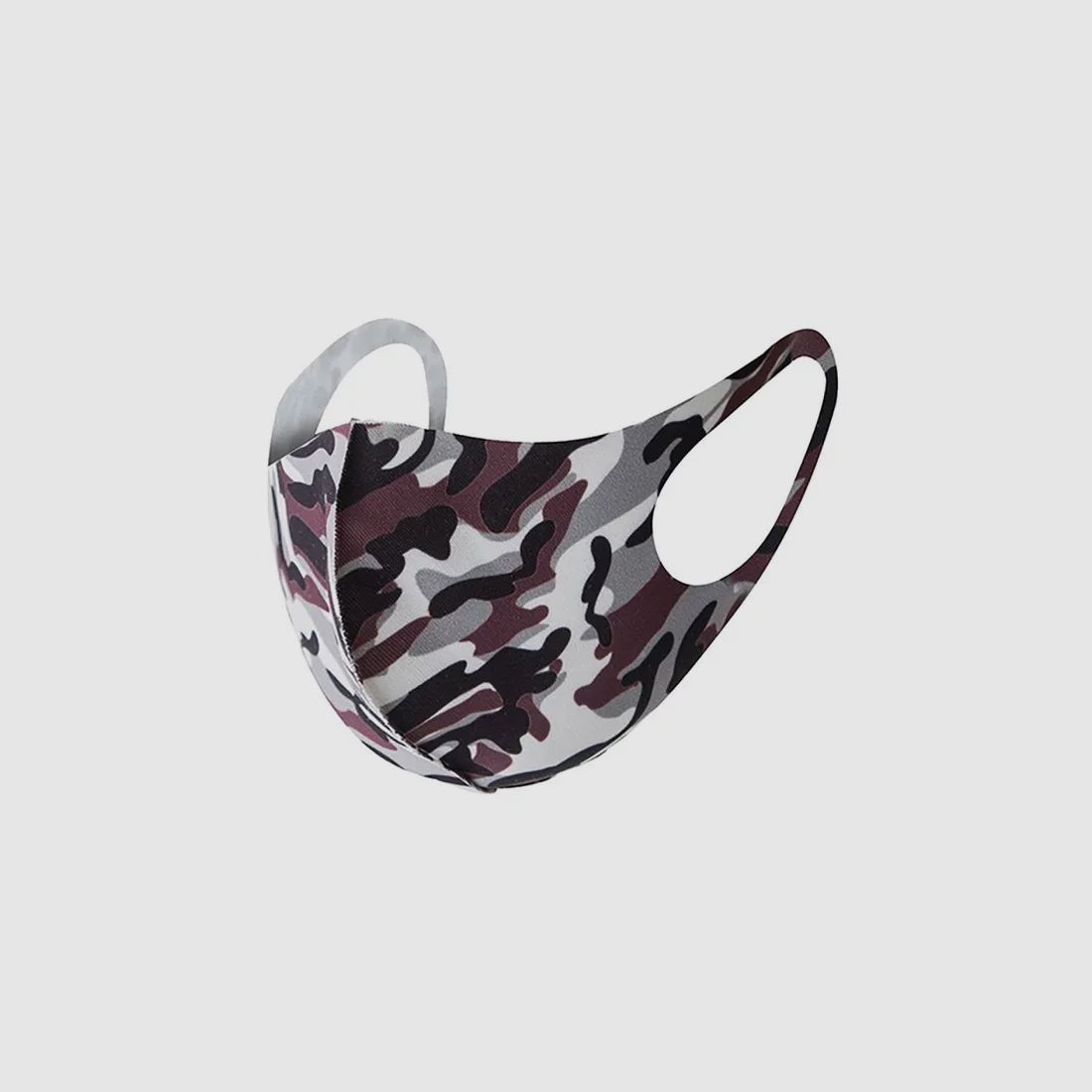 Copertura bocca-naso / Maschera comunitaria - Camouflage Viola-Grigio - per Lei e Lui