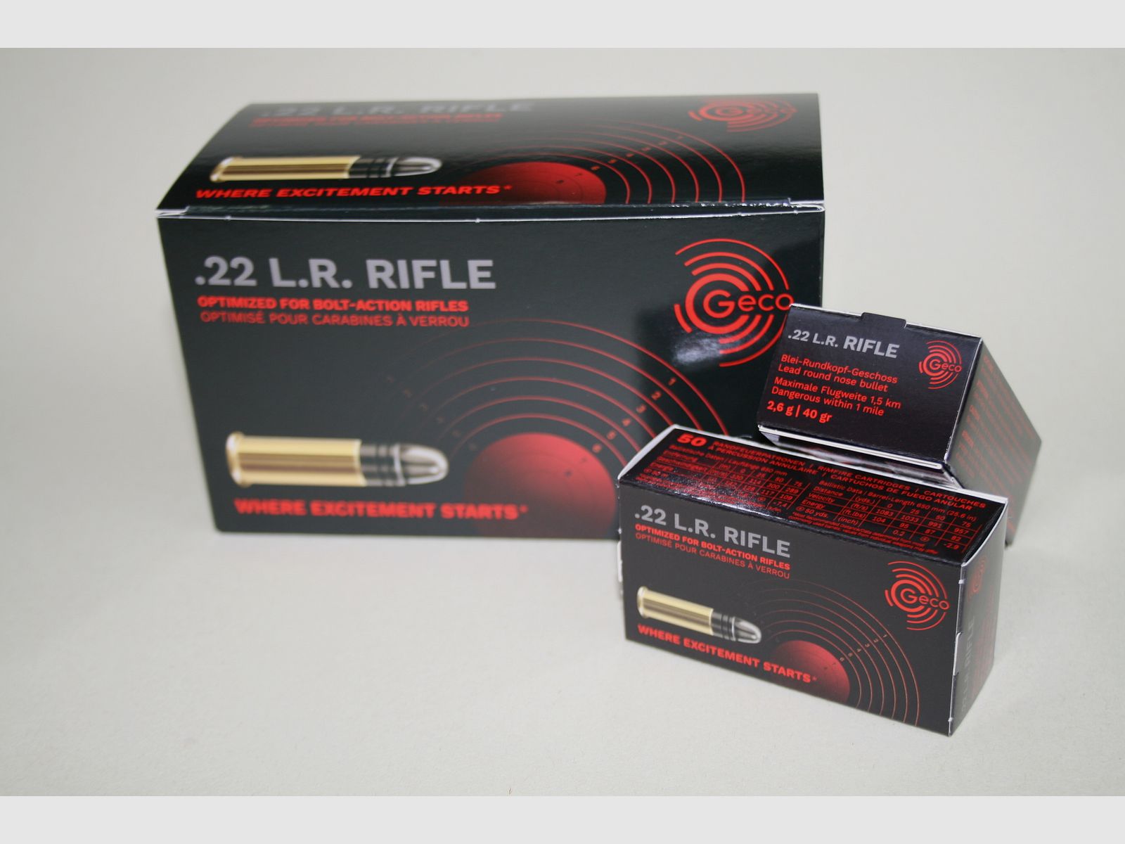 Munitions Geco Rifle 40 grains Cal 22lr x 5000