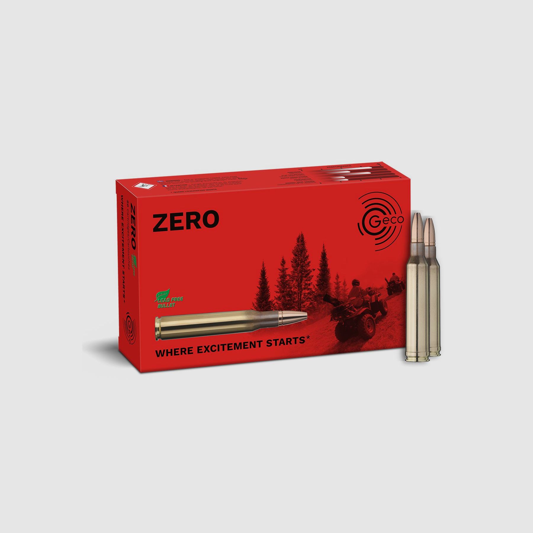 GECO 7mm Rem. Mag. ZERO 8,2g Bleifreie Büchsenpatronen