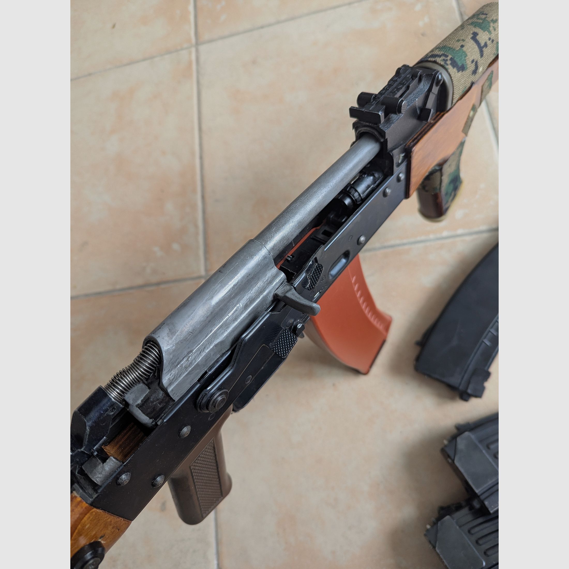 Real wood steel AK GBBR