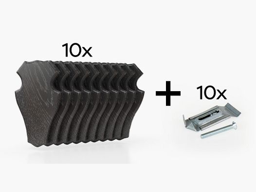 10x Tablica Sarny Dąb 1 22x13 ciemny