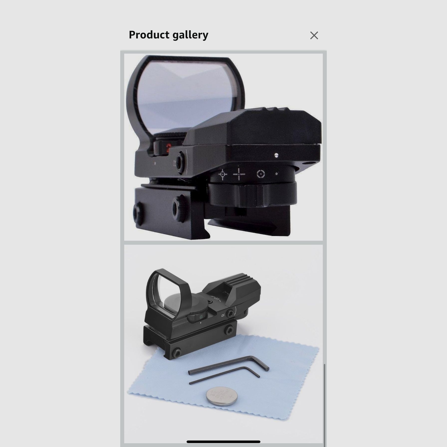 Rotpunktvisier, Rotpunktreflexvisier, Rot-Grün mit taktischen 4 Absehen für 20mm/22mm Weaver- oder Picatinny-Schienen Systeme