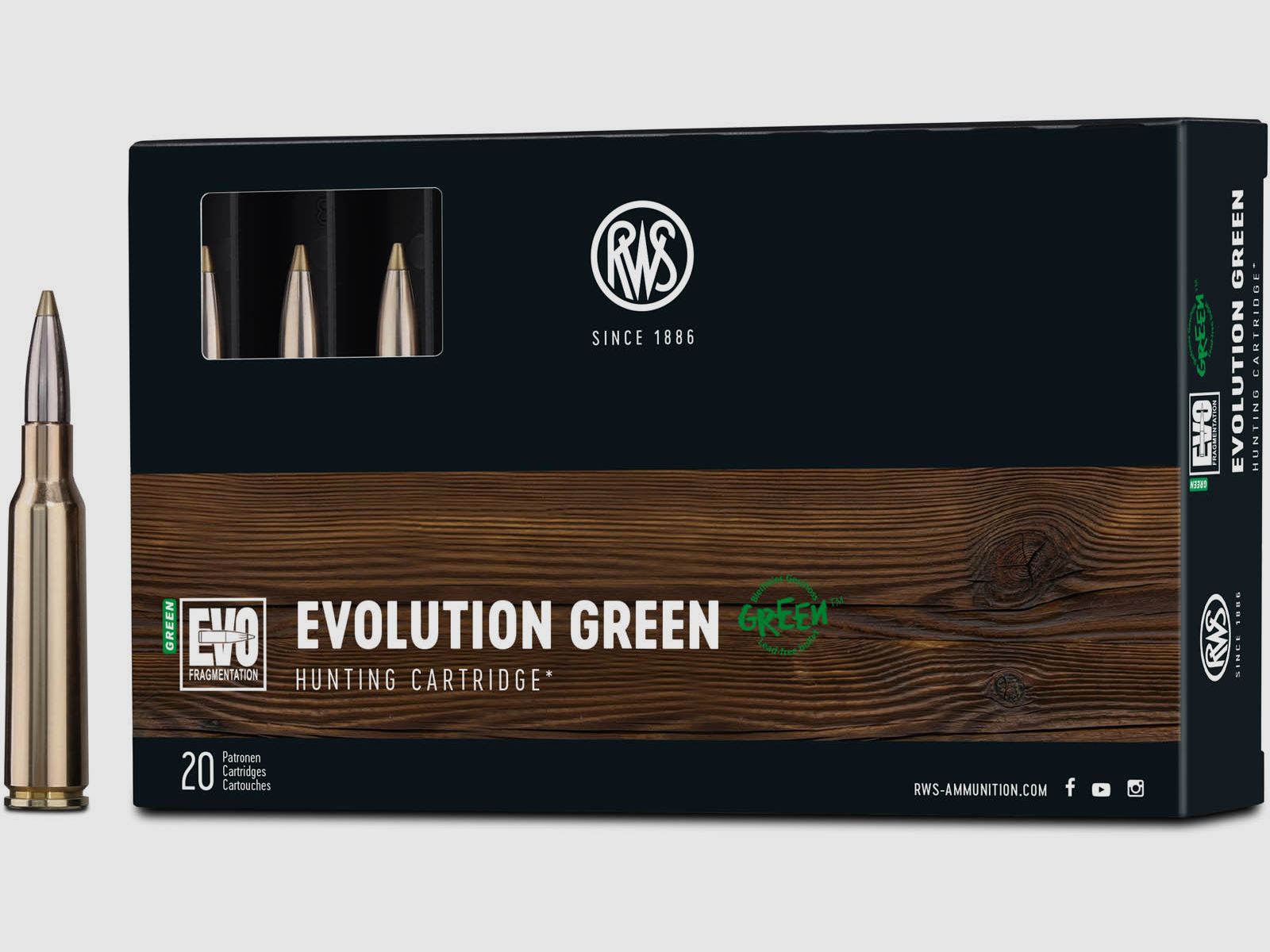 RWS Evo Green 6,0g - 93gr 6,5x55, image 1 sur 2