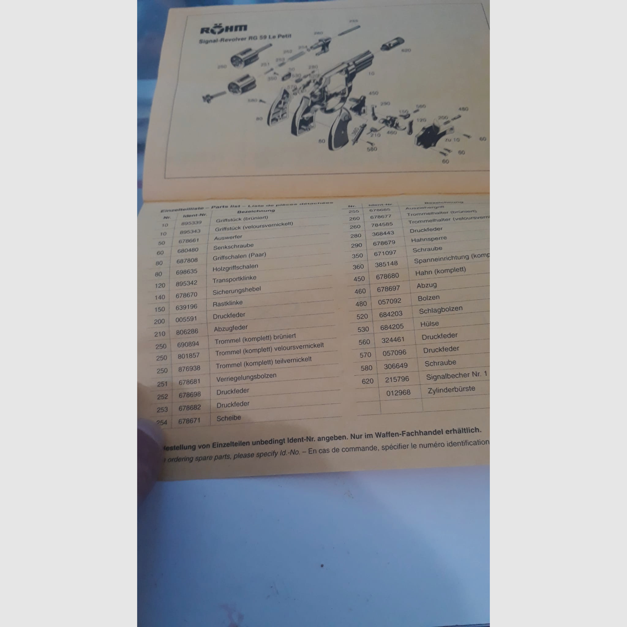  Gas Revolver Pistole Röhm RG 59