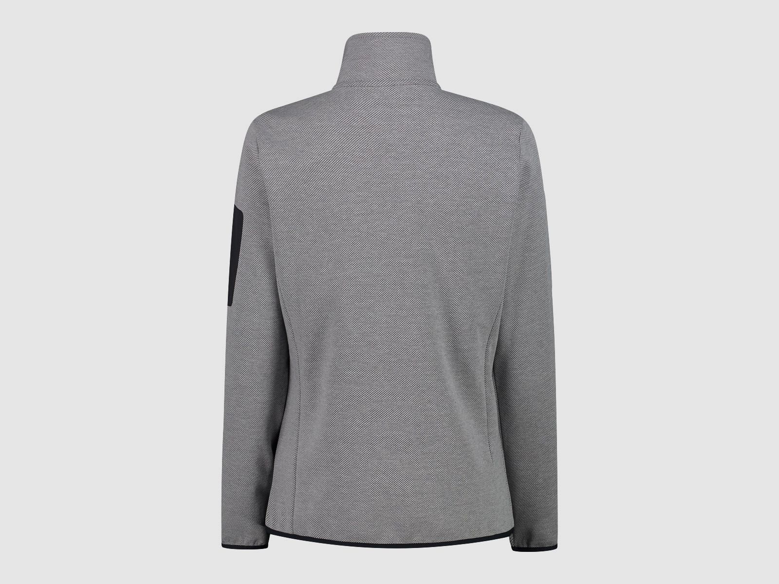 Giacca da donna CMP Knit-Tech-Fleece con strato interno in mesh Bianco Grafite