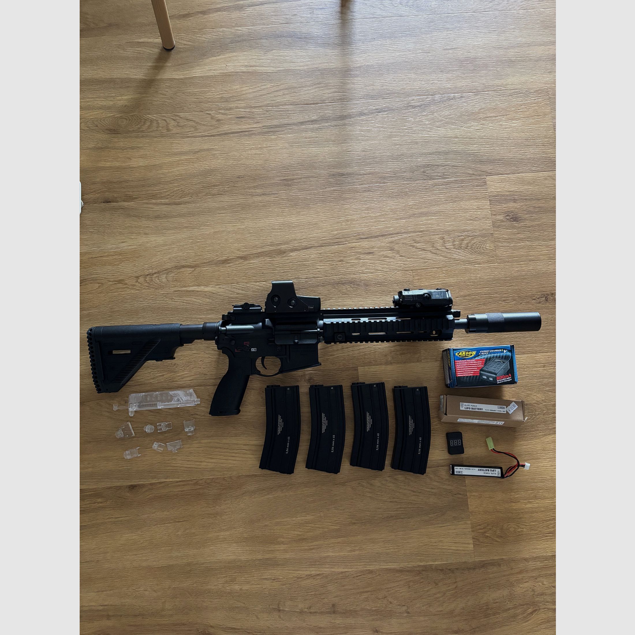 Umarex HK416 A5 Sportsline 1,3 Joule – stan jak nowy, w tym wiele akcesoriów