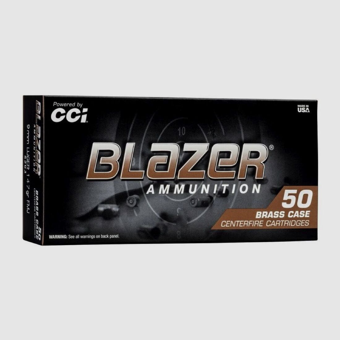 CCI Blazer FMJ 147grs 50St 9mmLuger