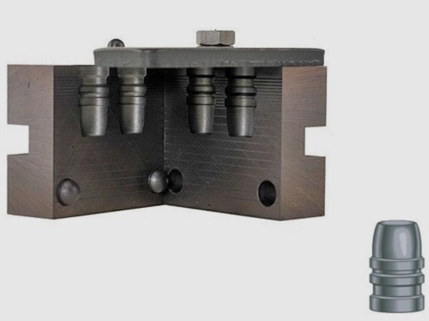 Molde de fundición doble RCBS .454 / 11,53 mm 225 gr / 14,6 g 45-225-SWC balas semi-wadcutter .454