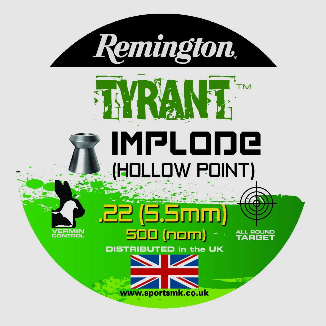 Remington Tyrant Implode Shoch Round Kal. .22 / 5,5mm, 250 Schuss