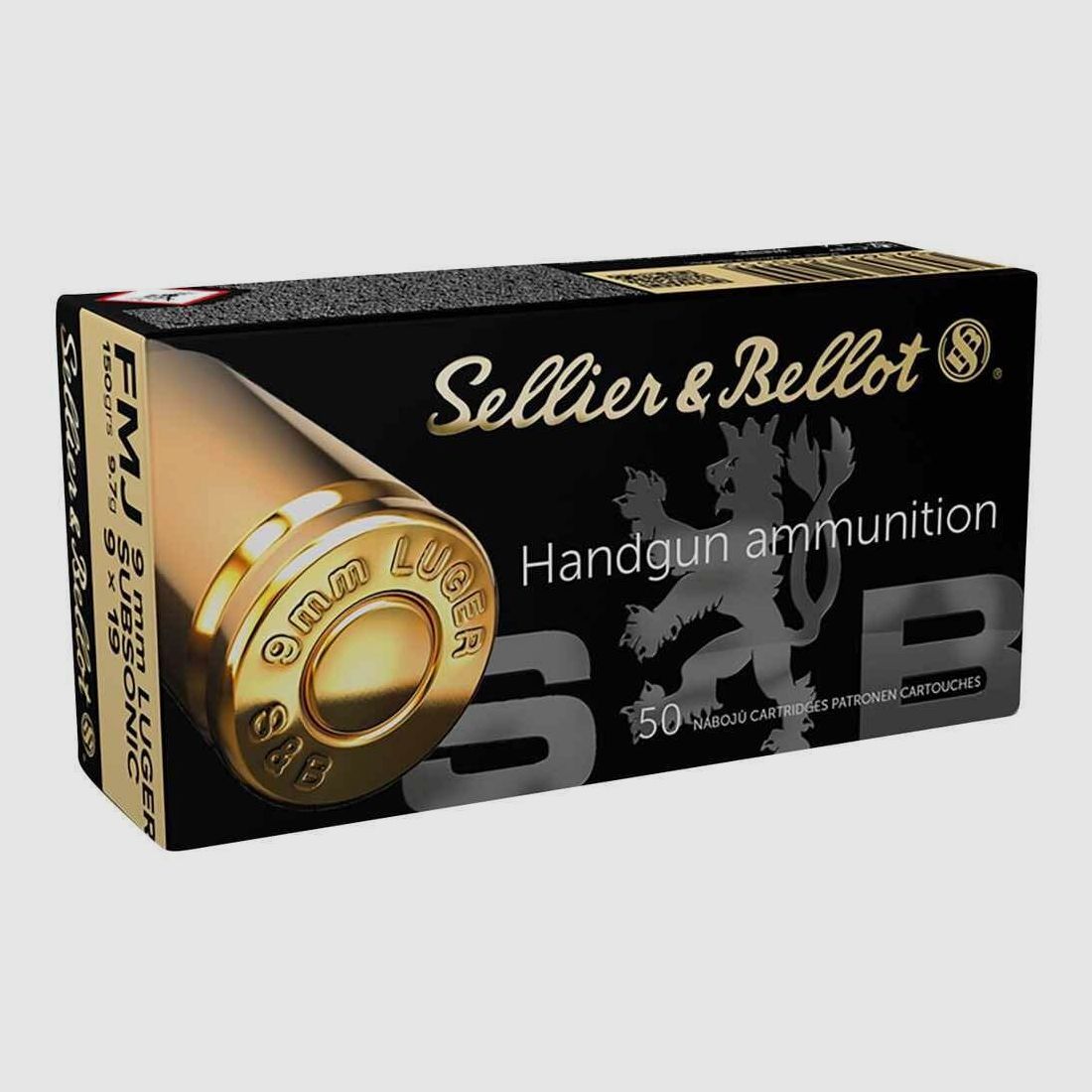 Sellier & Bellot 9mm Luger Vollmantel FMJ Subsonic 150gr. - 50 St.