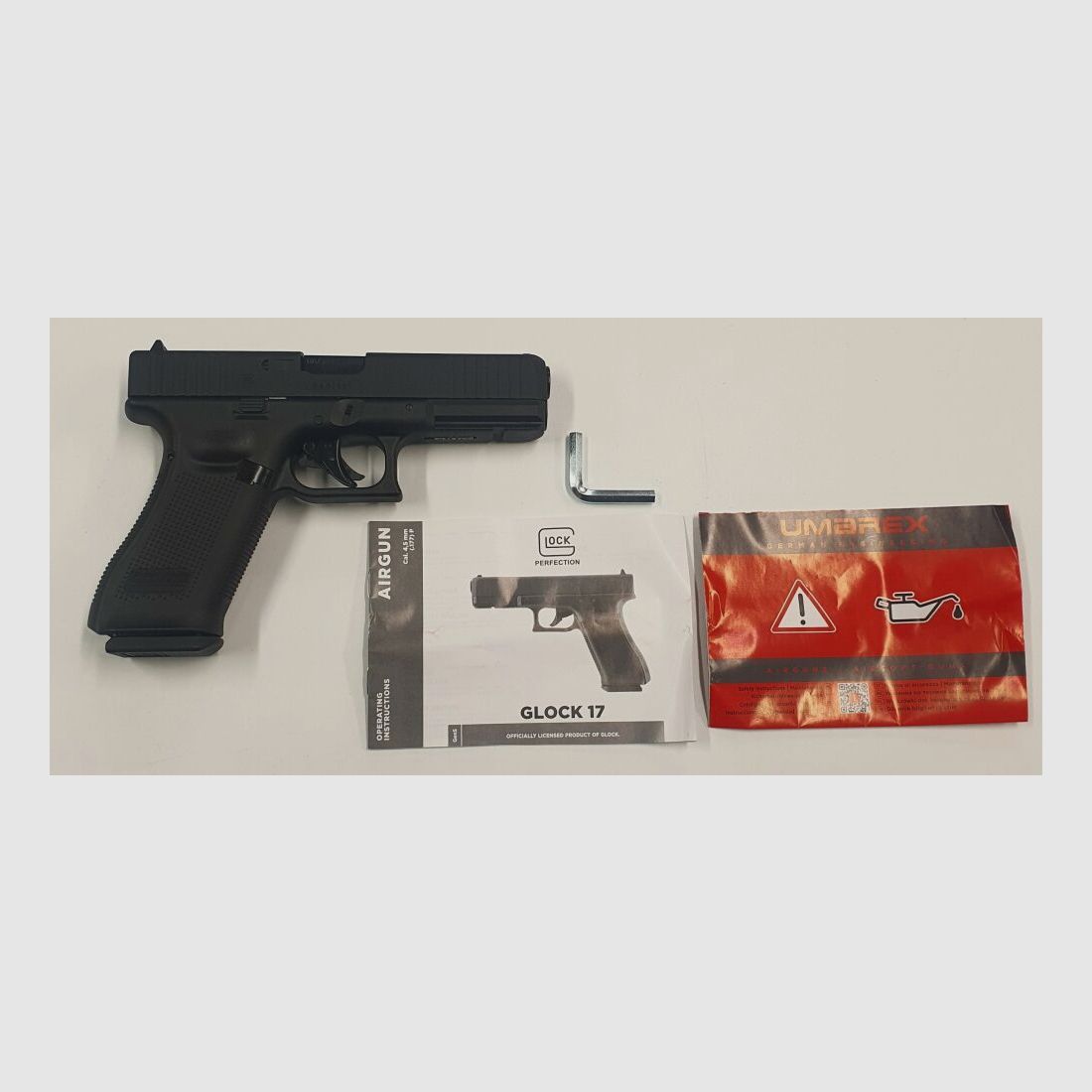 Pistola CO2 Glock 17 Gen 5 en calibre 4,5mm diabolo, usada