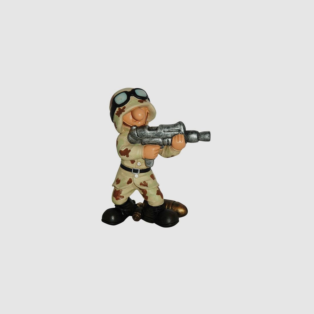 Deko - Soldat SD2 US-Desert-Camo mit MG im Anschlag + Brille