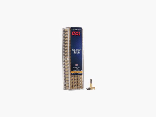 Munición CCI Sub-Sonic – .22 LR – 40 grains – LHP