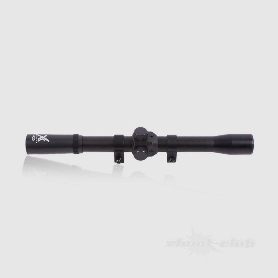 shoXx riflescope LG-Target series 4x20 + 2 mounting rings