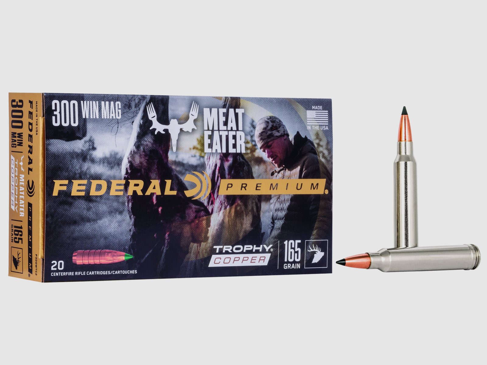 Federal Büchsenmunition Premium .300 Win. Mag. 10,7g Trophy Copper
