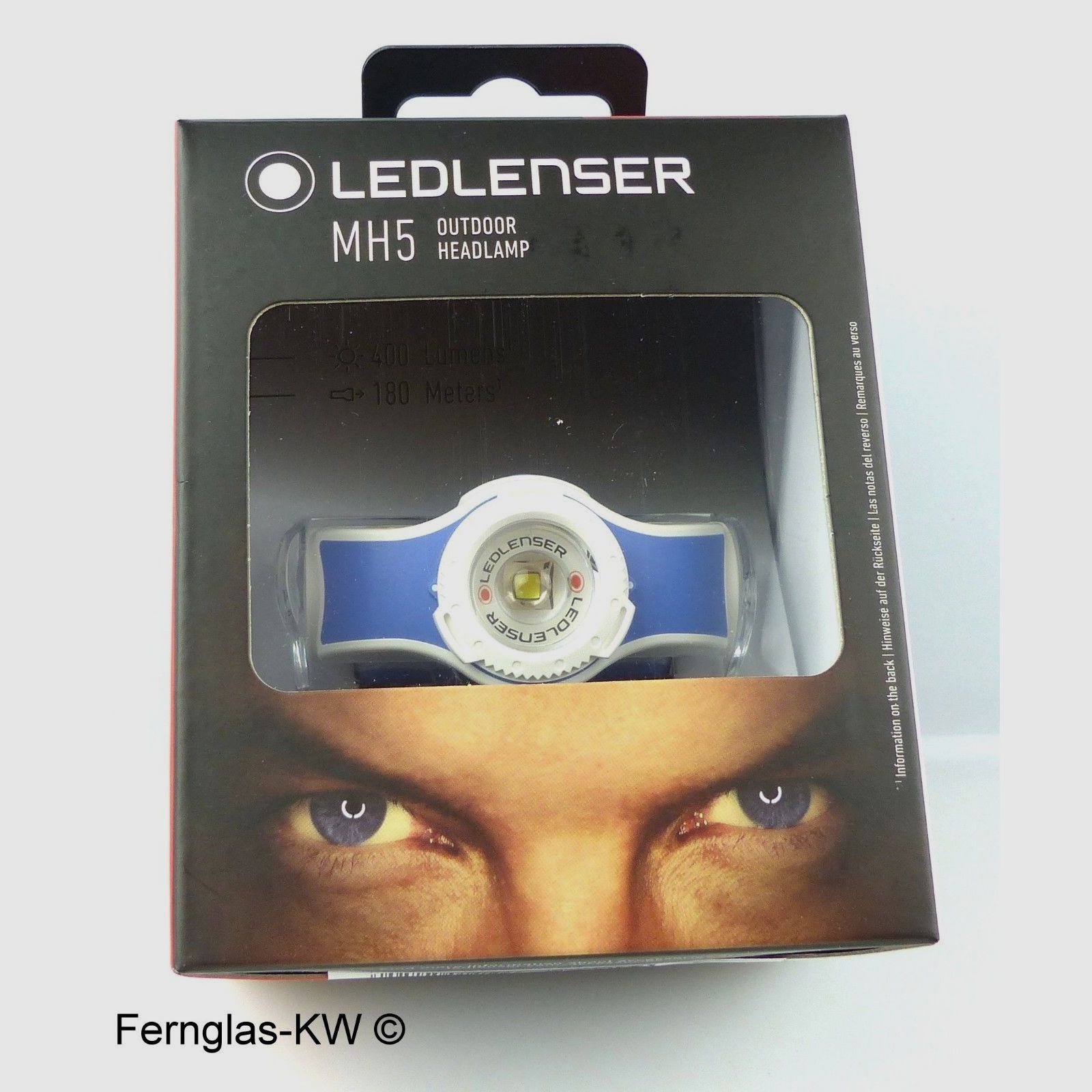 Ledlenser 501951 LED Kopflampe Stirnlampe MH5 Blau Weiß 400 Lumen mit Akku